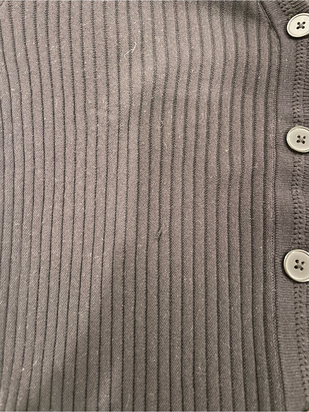 Scoop Button Down Ribbed Cardigan - Picture 9 of 11